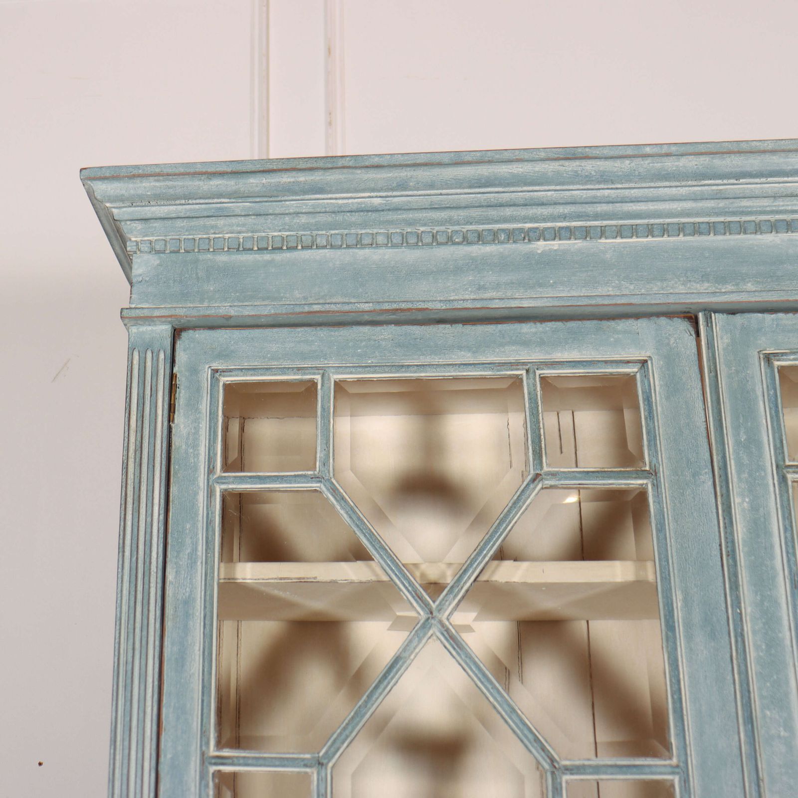 English Painted Bookcase Secretaire photo for sale