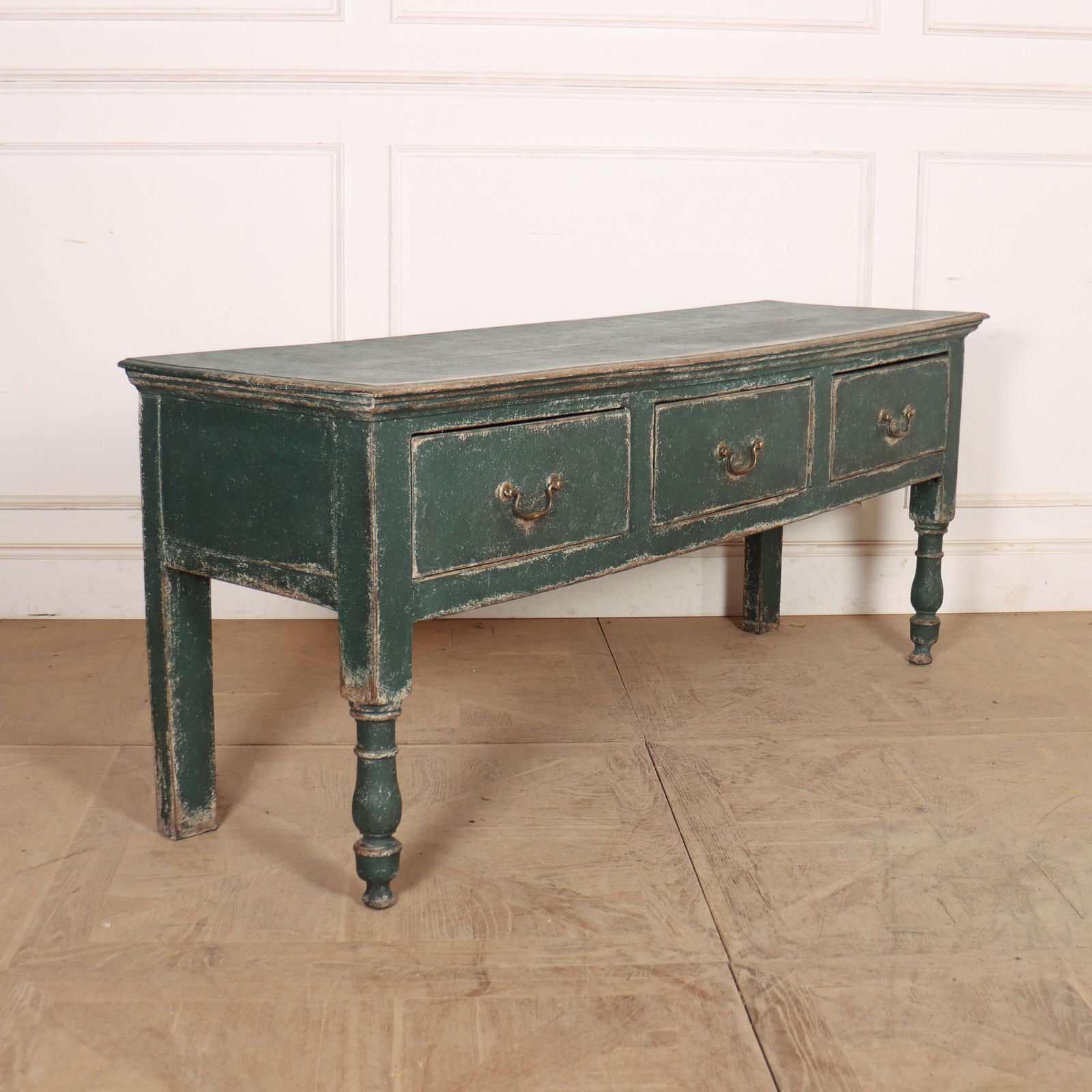 English Painted Dresser Base, 18th Century And Earlier photo vintage