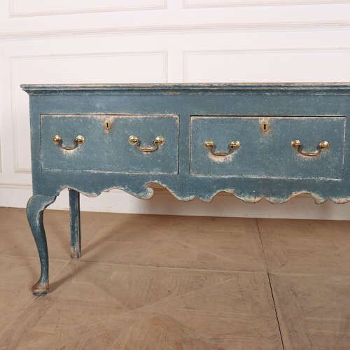 English Painted Dresser Base, 1700s photo furniture