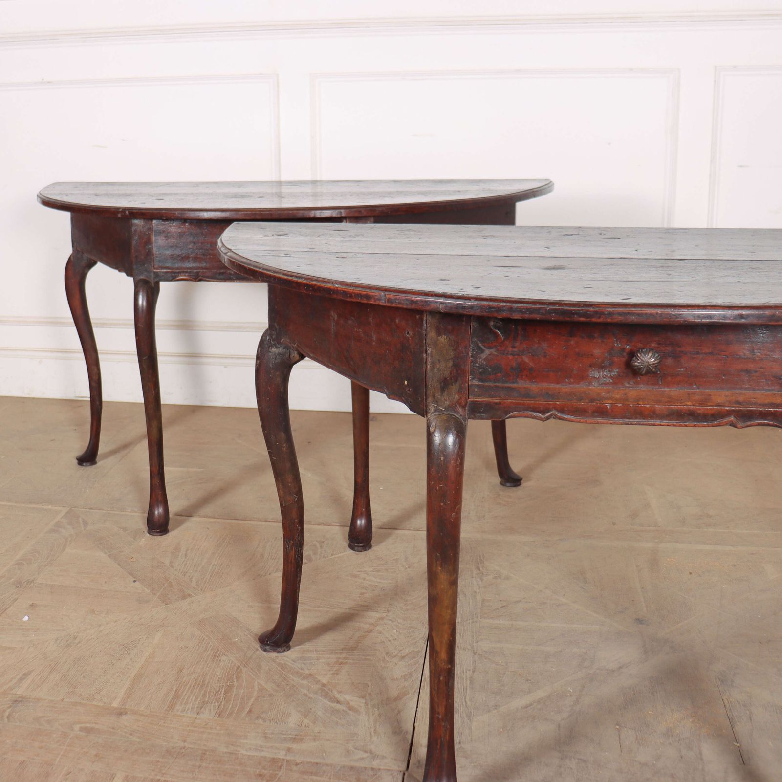 Pair Of Italian Demi Lune Console Tables photo Furniture