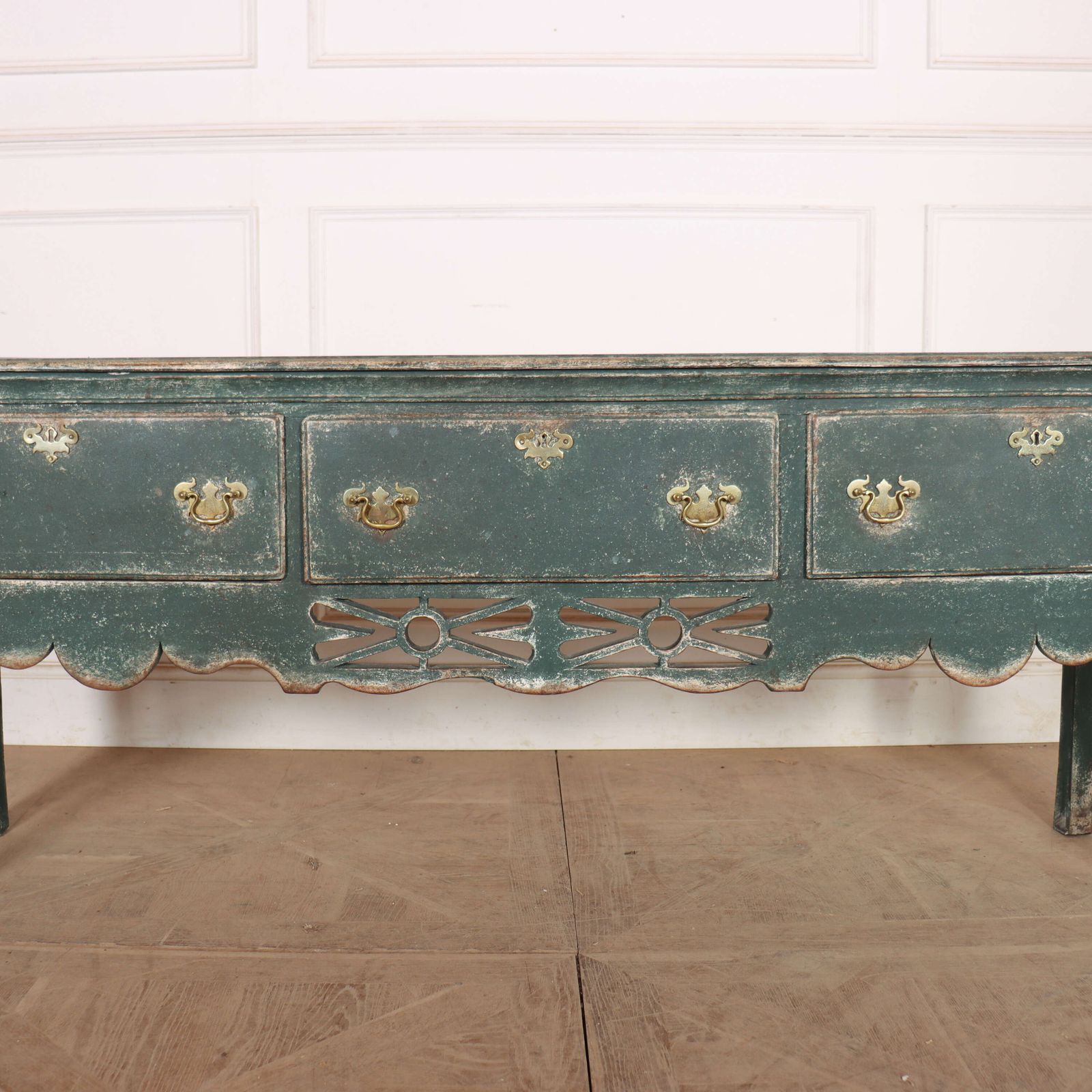 Large English Dresser Base, 1700s photo for sale