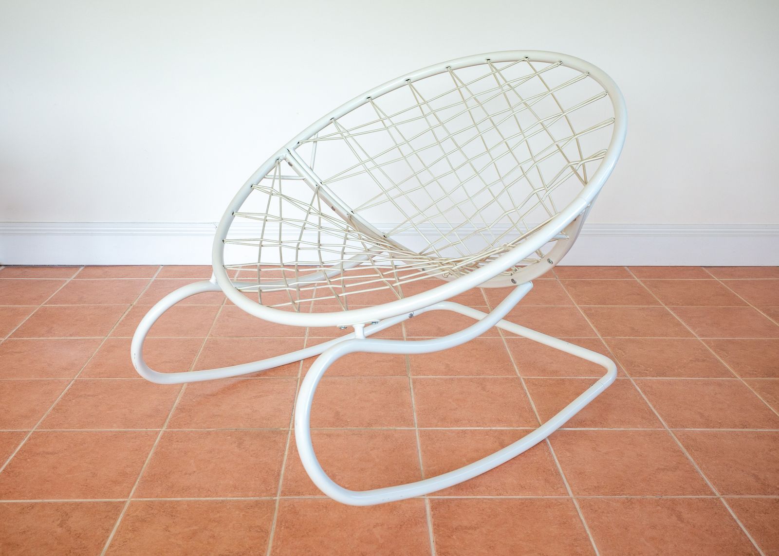 Futuristic Rocking Chair Danish Large White Space Age Minimalist Architectural By Niels Gammelgaard Axvall Avante Garde Sculptural Bauhaus Mcm photo vinterior