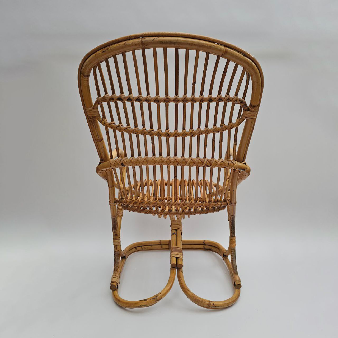 Tito Agnoli Bamboo Rattan Armchair, 1960s photo 380.0