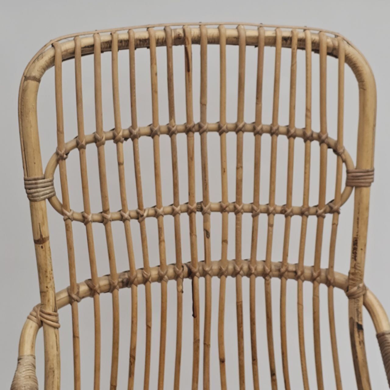 Tito Agnoli Bamboo Rattan Armchair, 1960s photo buy