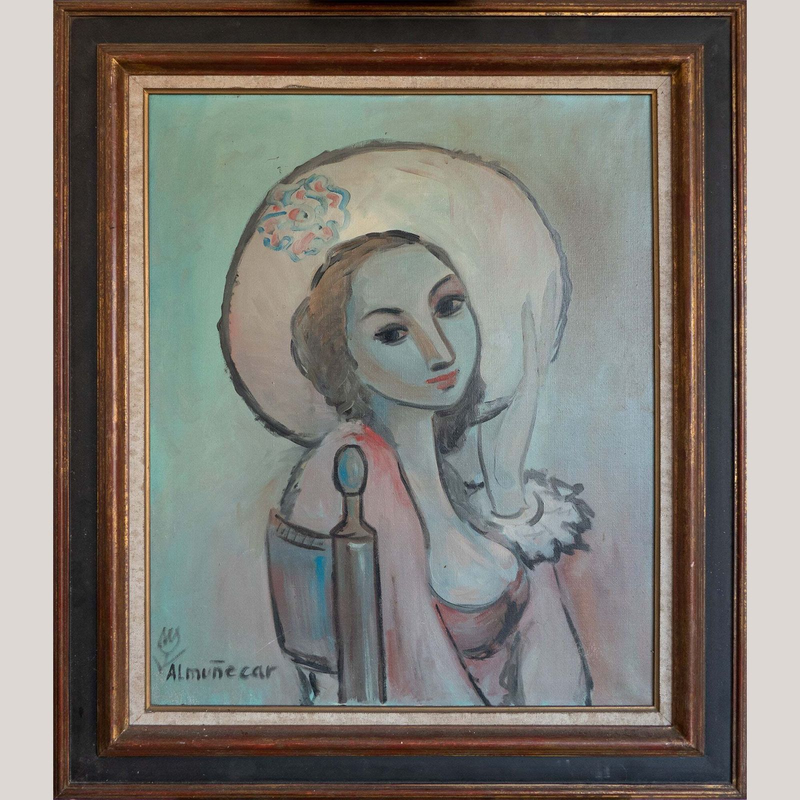 Set Of Four Mid Century Portraits – Signed “Almuñecar,” Oil On Canvas photo furniture