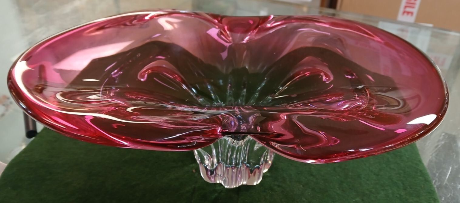 Mid Century Bohemia Chribska Pink Table Centre/Bowl By Josef Hospodka photo vinterior