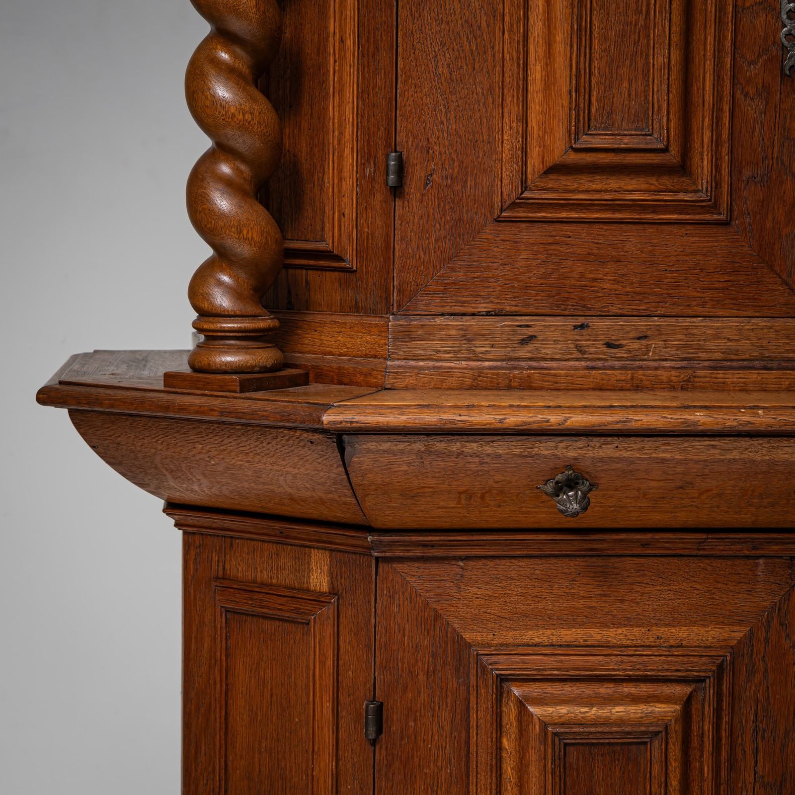 Baroque Cabinet With Turned Columns, 18th Century photo furniture