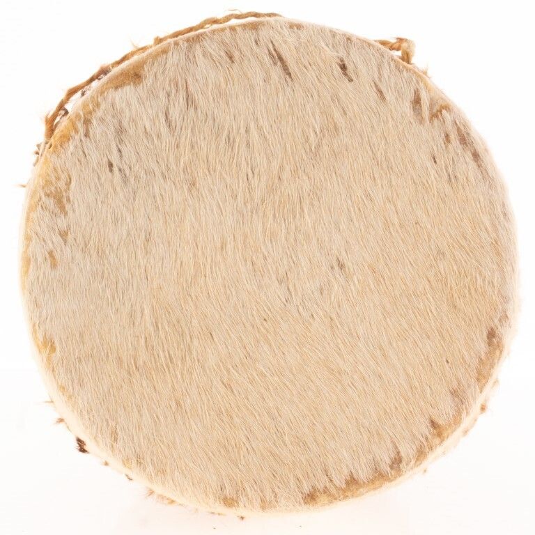 Antique African Tribal Animal Hide Wooden Drum photo for sale