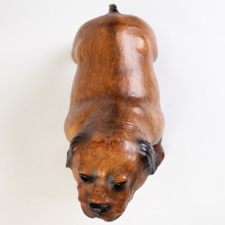 Liberty & Co Early 20th Century Country House Leather Dog Footstool photo vintage