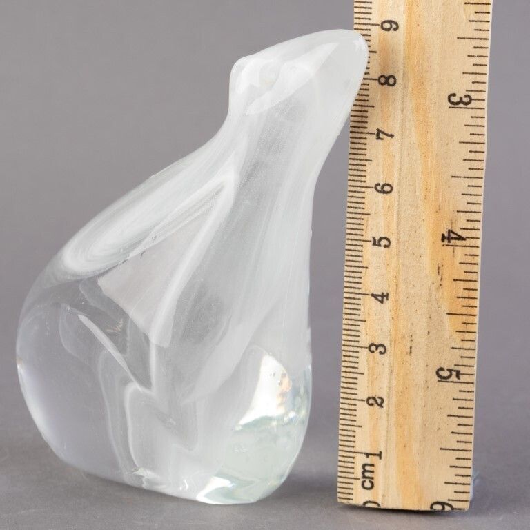 Studio Glass Polar Bear Paperweight Sculpture photo Home Decor