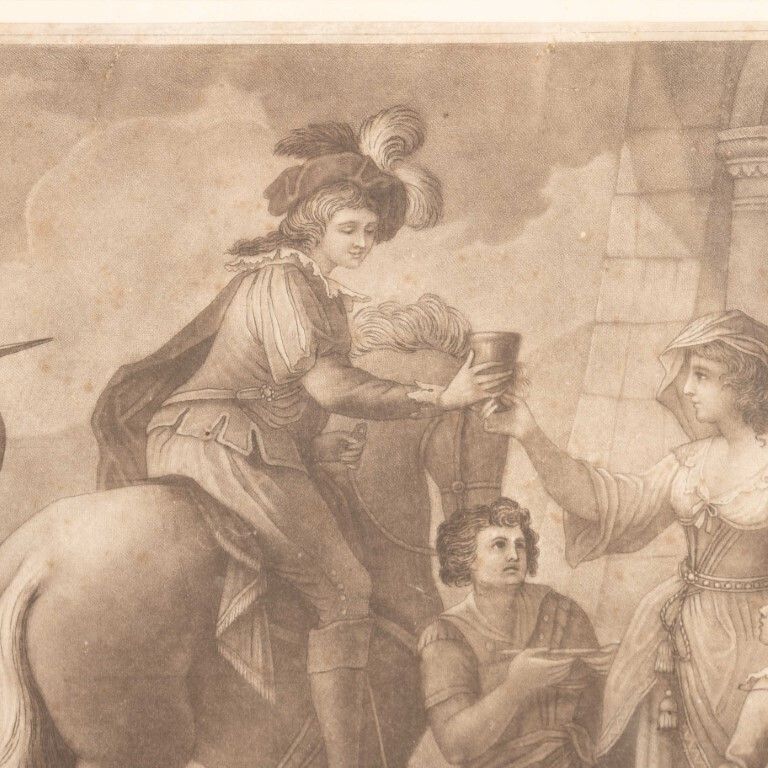 Edward II The Martyr & Elfrida By Francesco Bartolozzi French Engraving photo for sale