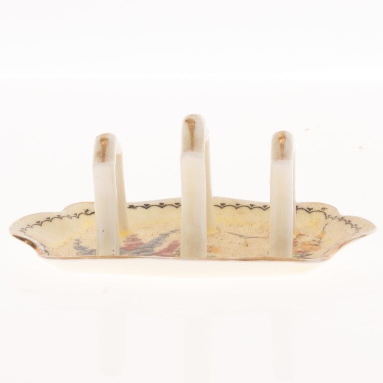 Antique Art Nouveau Style T. Goode & Co Porcelain Ceramic Toast Rack
