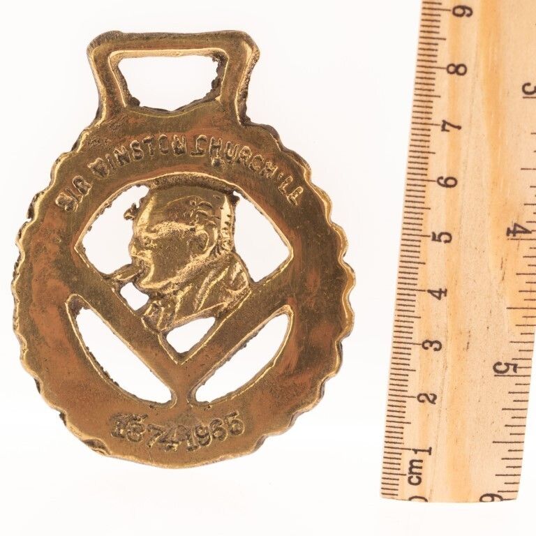 Antique Brass Lucky Horseshoe, 1800s photo for sale