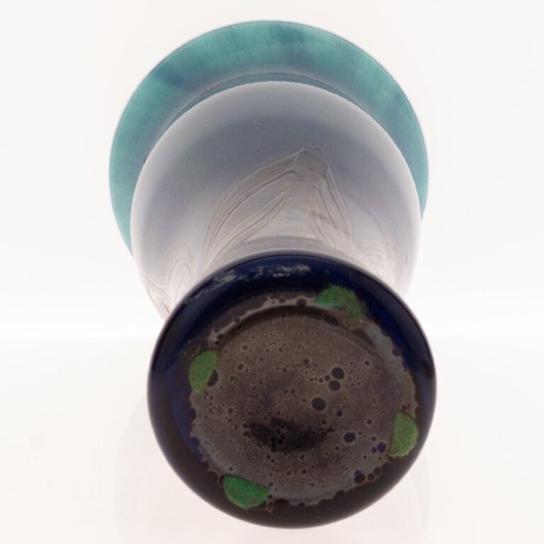 Caithness Scottish Glass Art Nouveau Style Vase photo for sale