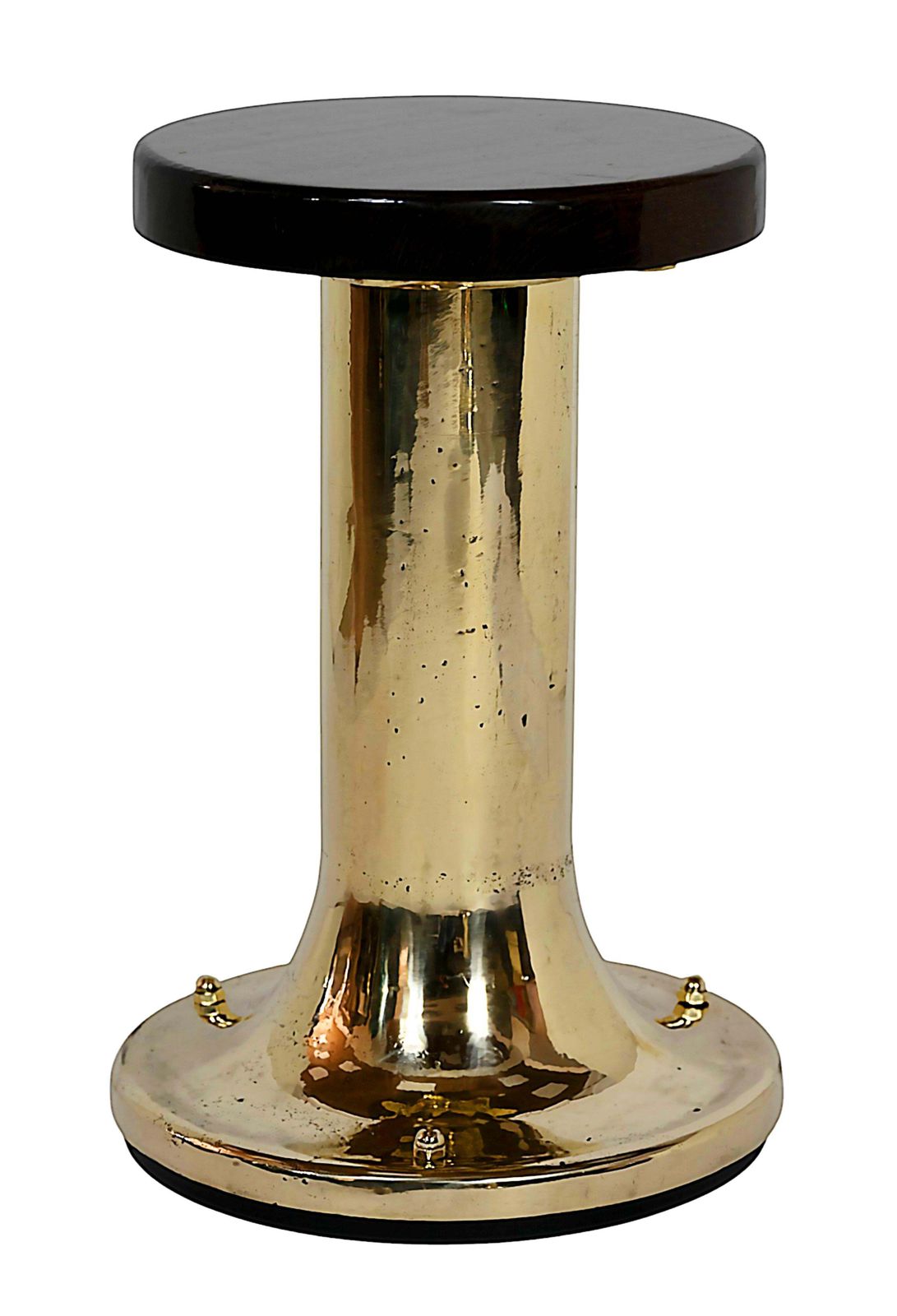 Set Of 5 Pcs. Mid Century Italian Brass And Wood Yacht Low Stools/Chairs photo furniture