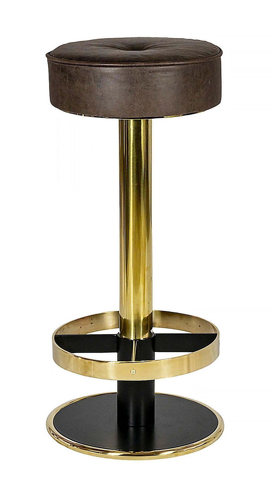 Set Of 4 Pcs. Mid Century Italian Brass Bar Stools/Chairs photo furniture