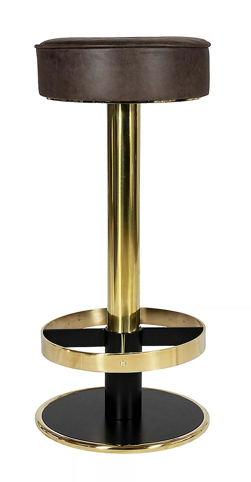 Set Of 4 Pcs. Mid Century Italian Brass Bar Stools/Chairs photo buy