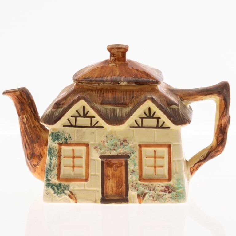 Vintage Staffordshire Pottery Cottage Teapot