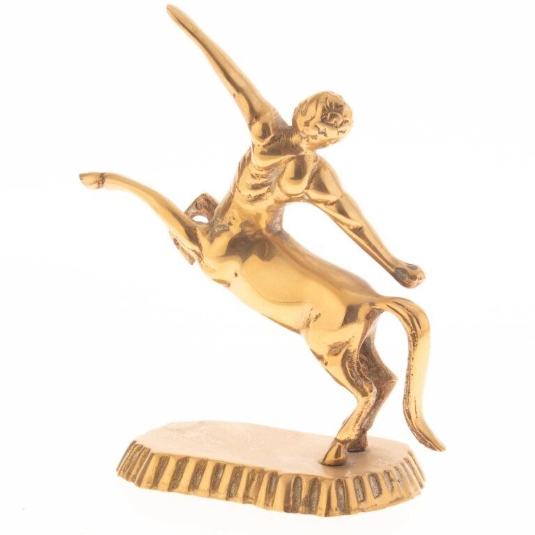 Antique Brass Centaur Sculpture Paperweight photo furniture