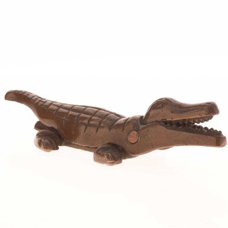 Antique Bronze Alligator Crocodile Nutcracker photo furniture