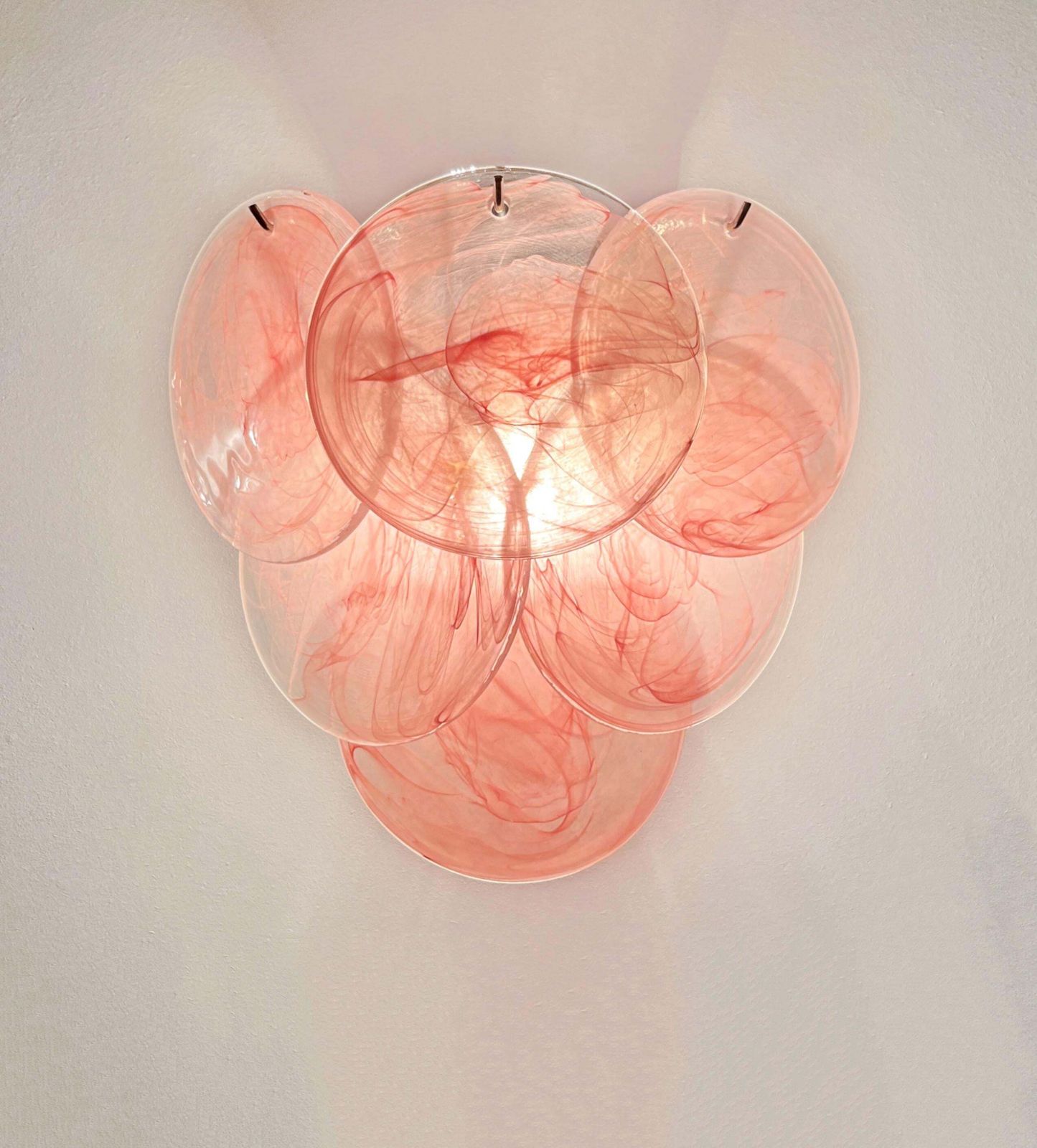 photo furniture Pair Of Wall Sconces Murano Discs