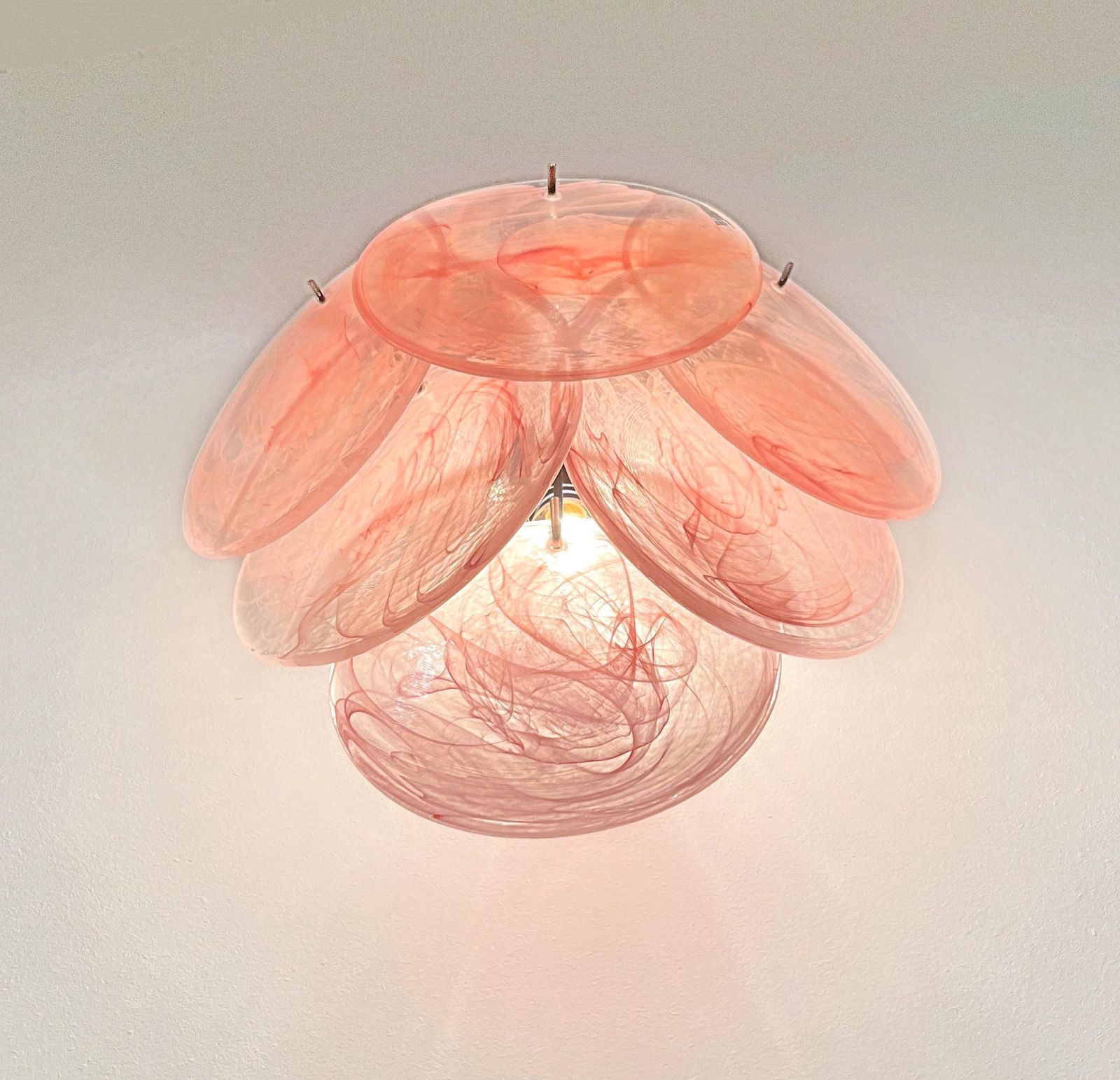 Lighting Pair Of Wall Sconces Murano Discs photo