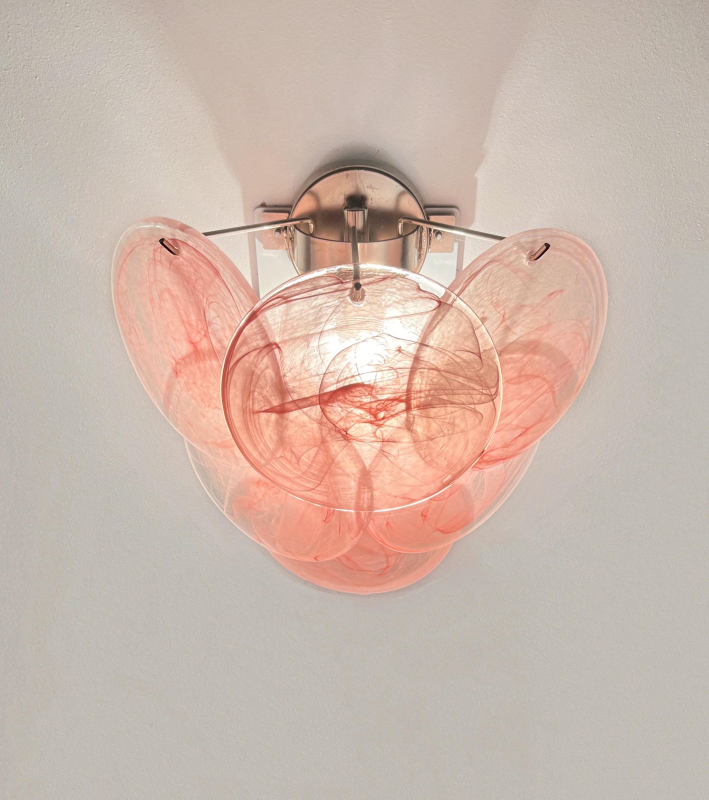 464.0 Pair Of Wall Sconces Murano Discs photo