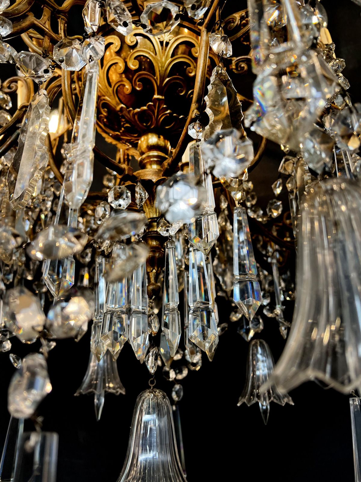 Lighting Majestic Bohemian Chandelier. Wien 1930s photo