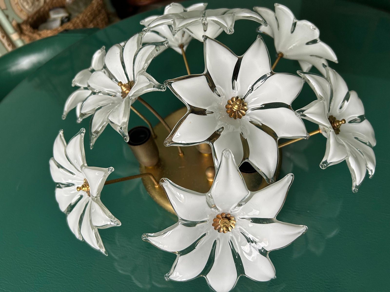 Loves Me Loves Me Not, Lovely And Romantic Murano Ceiling Light, 1970's photo for sale