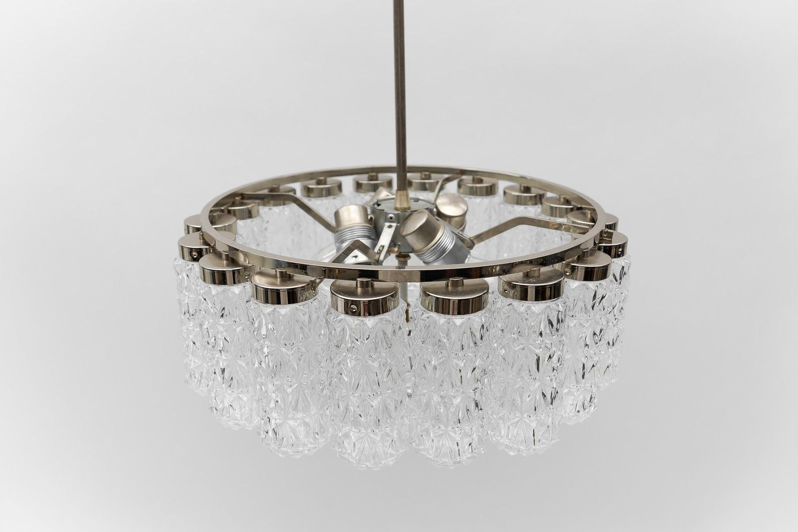 photo vintage Crystal Glass Chandelier From Kalmar Leuchten, 1960s