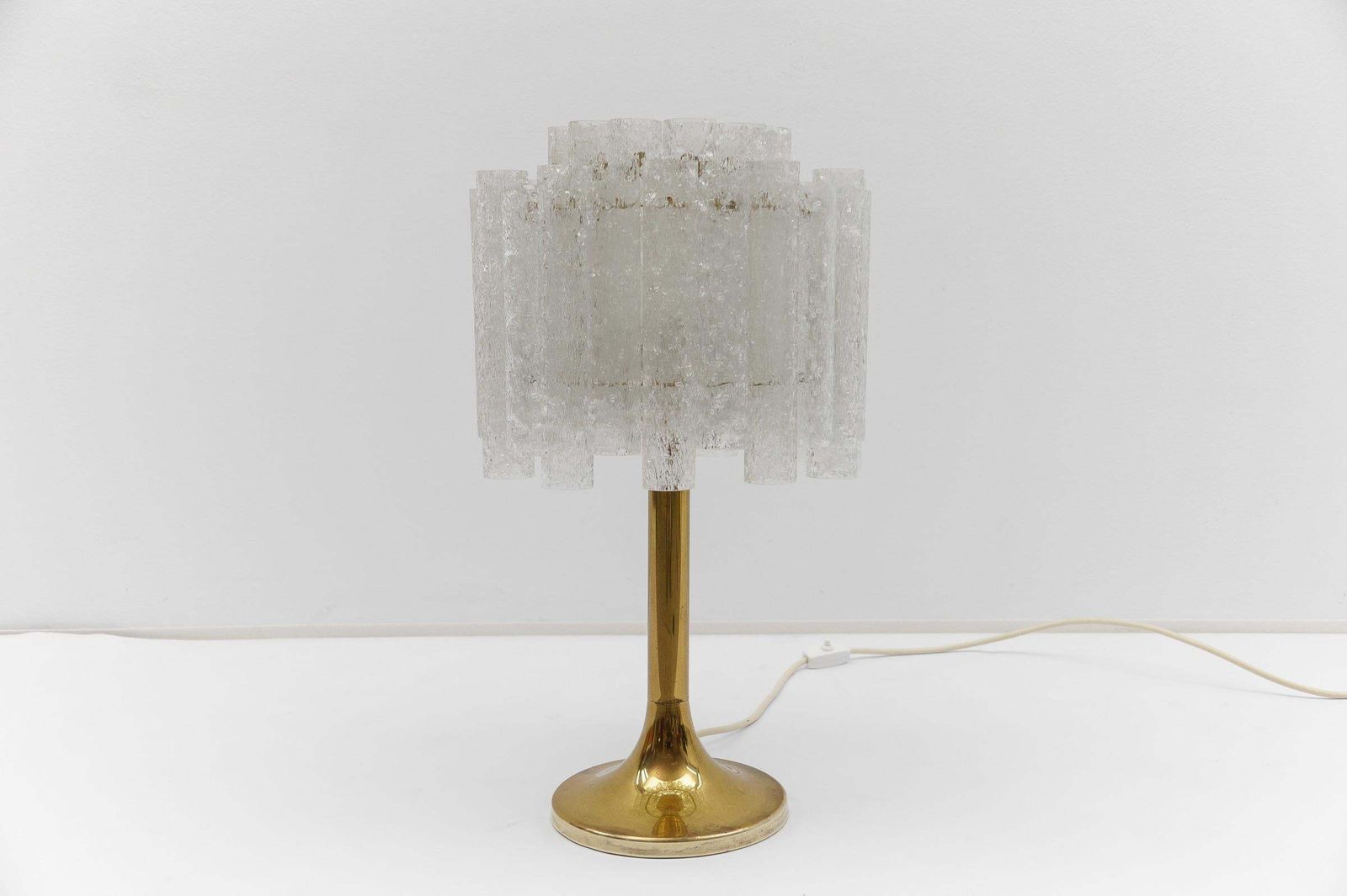 Awesome Table Lamp By Doria Leuchten With 34 Ice Glass Tubes, 1960s Germany photo furniture