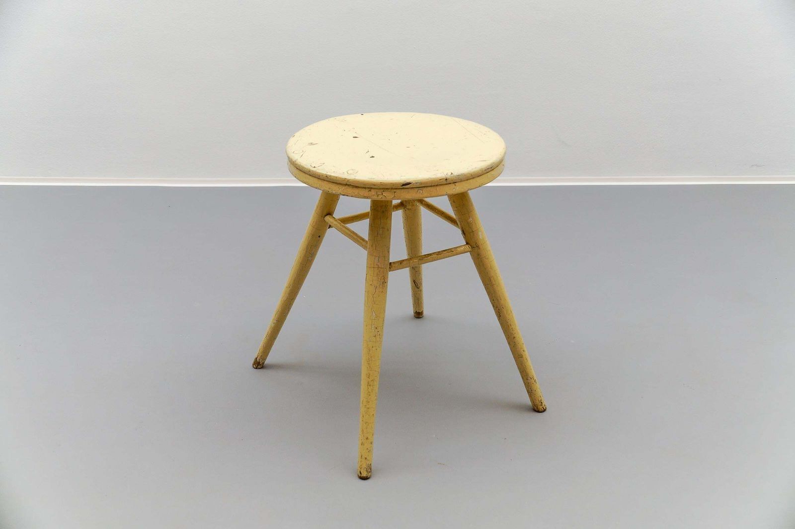 Lovely French Art Deco Wooden Working Stool, 1940s photo furniture