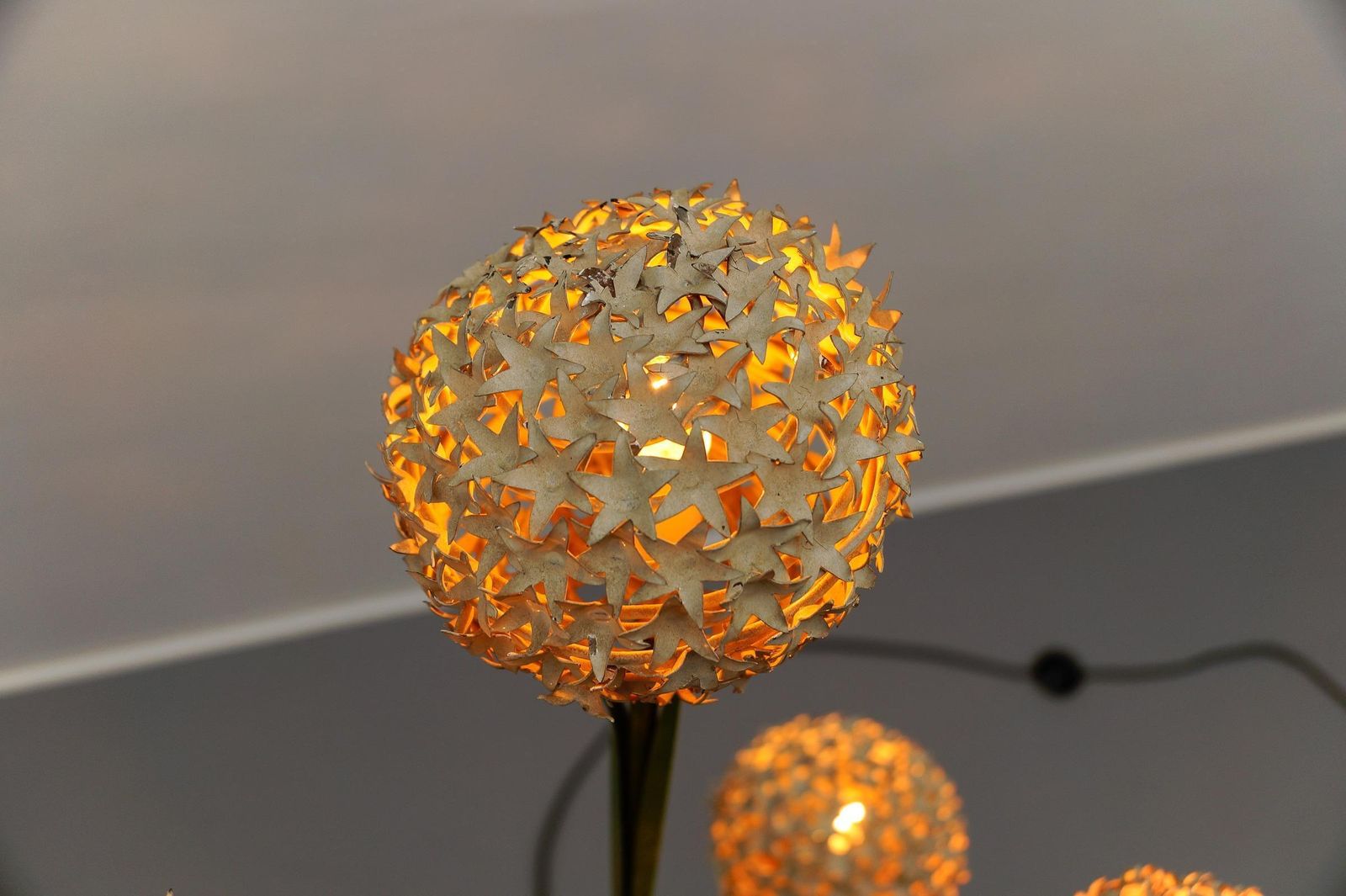 photo vinterior Awesome Beautiful Floral Floor Lamp By Hans Kögl, Germany 1960s