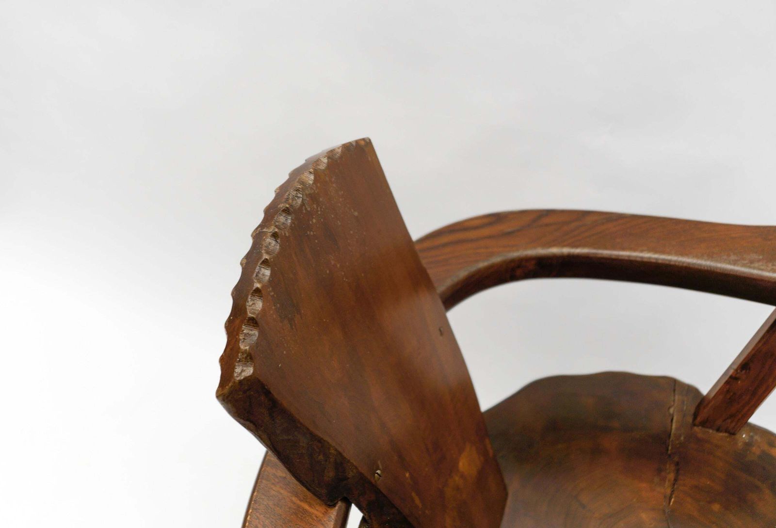 photo vintage Mid Century Modern French Wooden Armchair, Pierre Chapo Attributed, 1960s