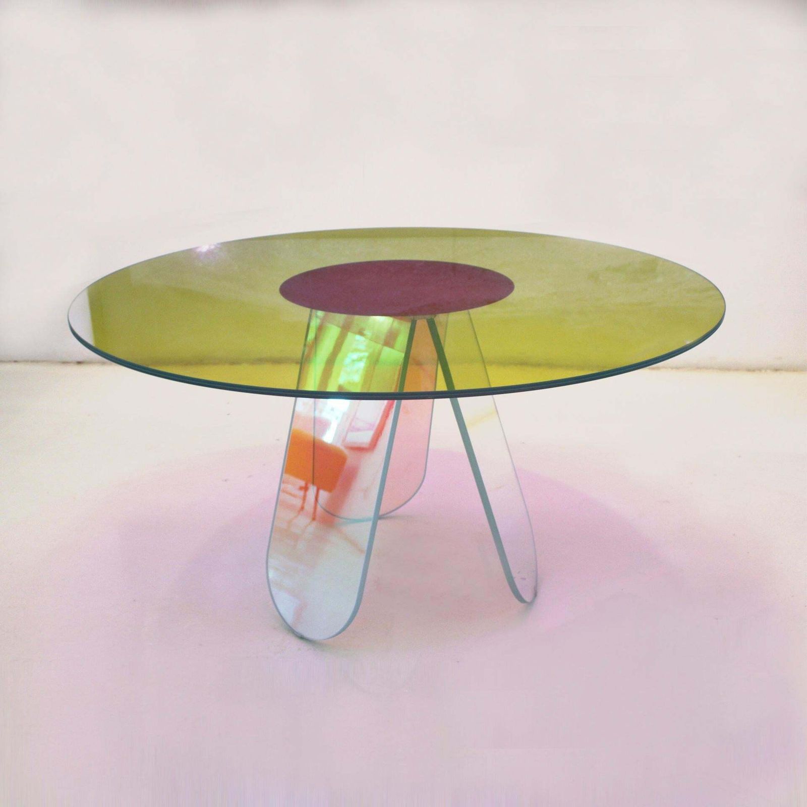 Shimmer Circular Table Made Of Art Glass And Desgined By Patricia Urquiola photo 5103.0