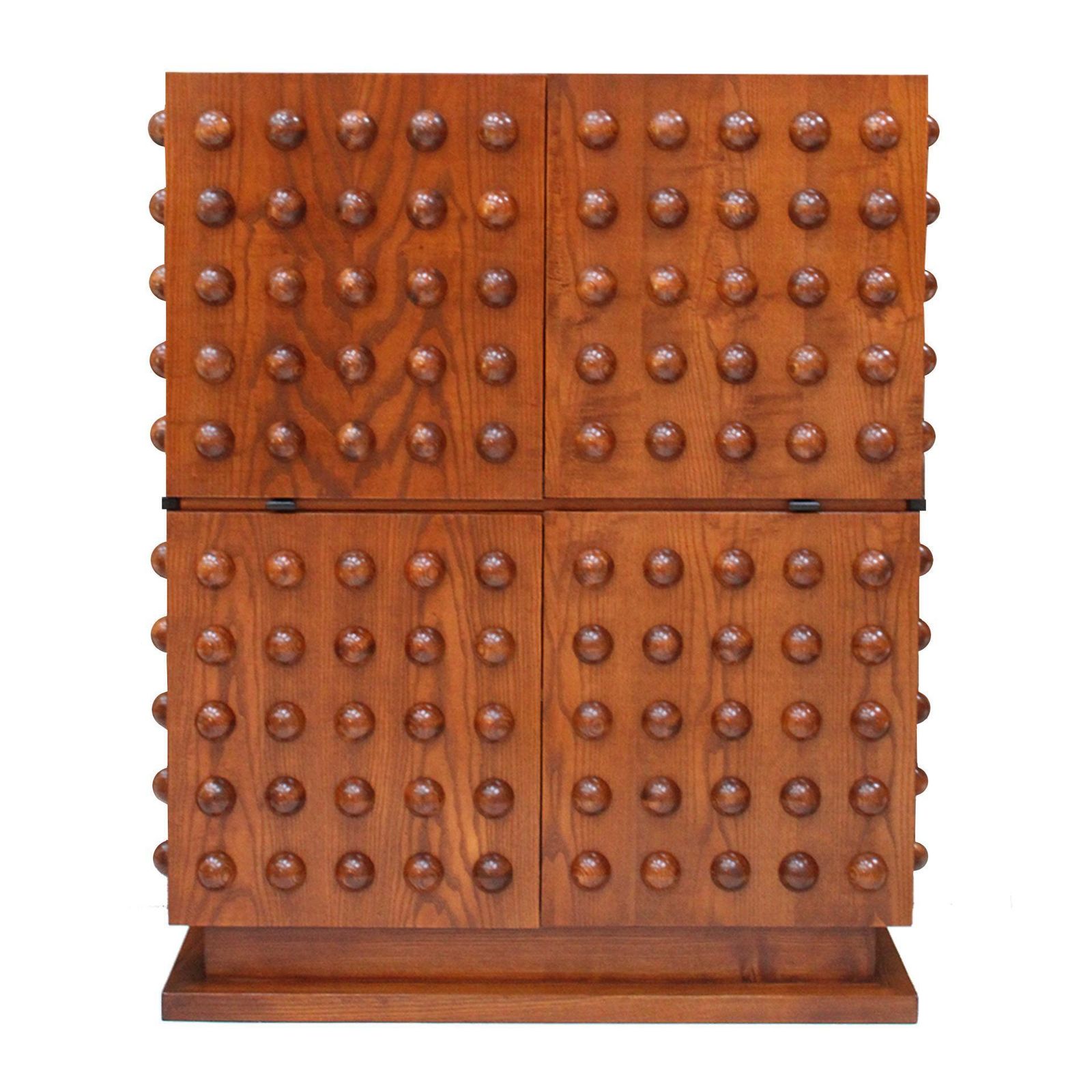 Brutalist Style Italian Dry Bar Made Of Oak Wood, Drinks Cabinet photo furniture