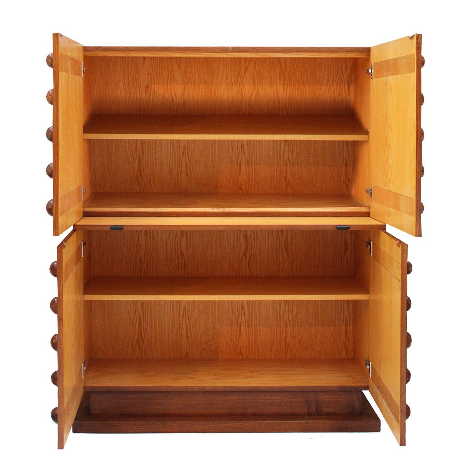 Brutalist Style Italian Dry Bar Made Of Oak Wood, Drinks Cabinet photo Furniture