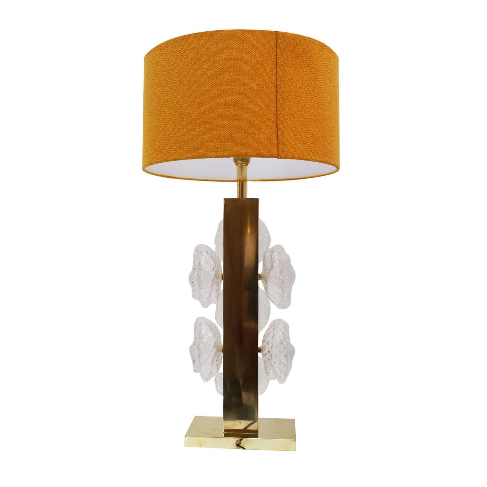 Pair Of Italian Murano Glass And Brass Table Lamps, Italy photo 3088.0