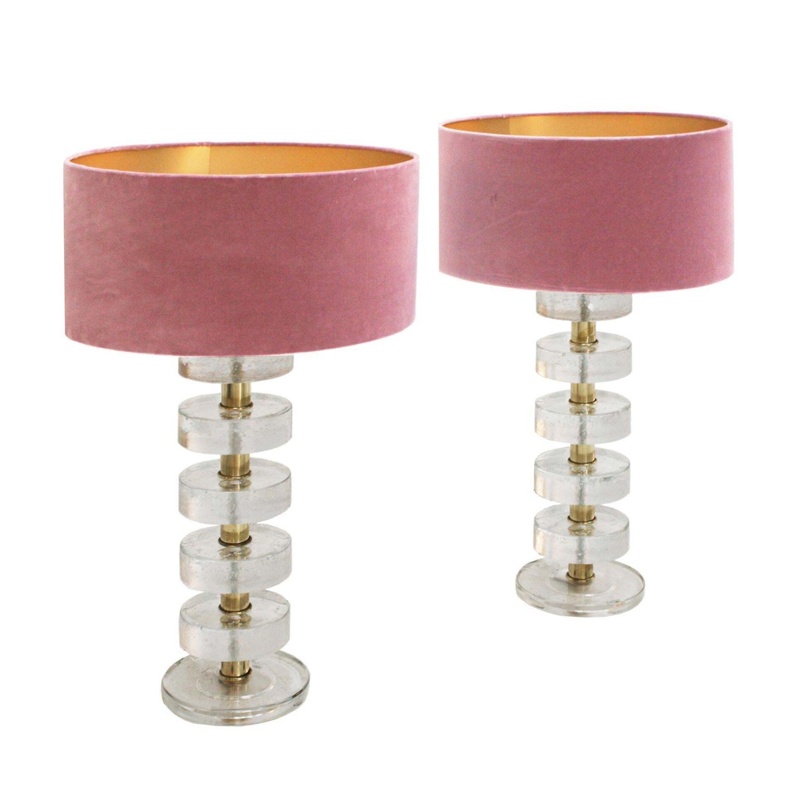Mid Century Modern Style Pair Of Murano Glass Italian Table Lamps photo furniture