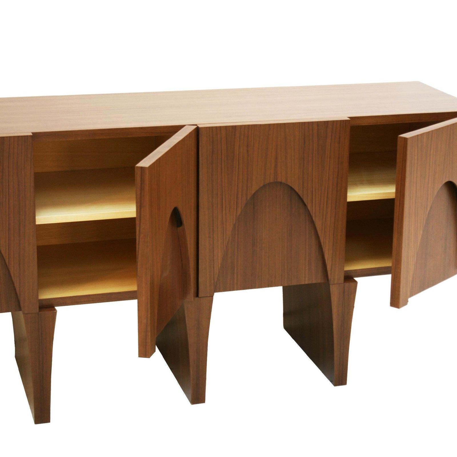 Contemporary Modern Teak And Lemongrass Wood Italian Sideboard photo buy
