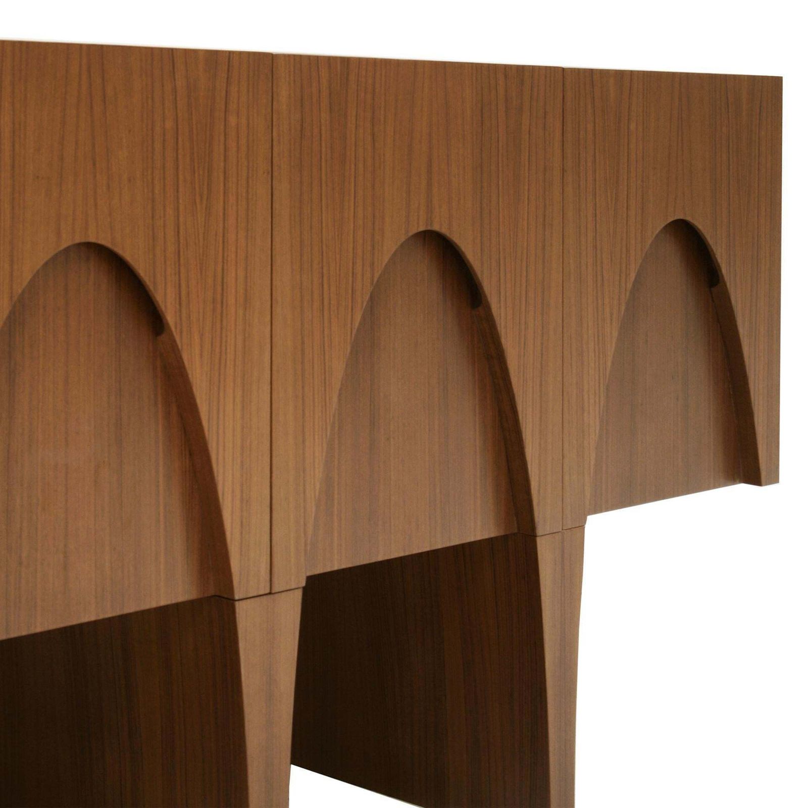 Contemporary Modern Teak And Lemongrass Wood Italian Sideboard photo vintage