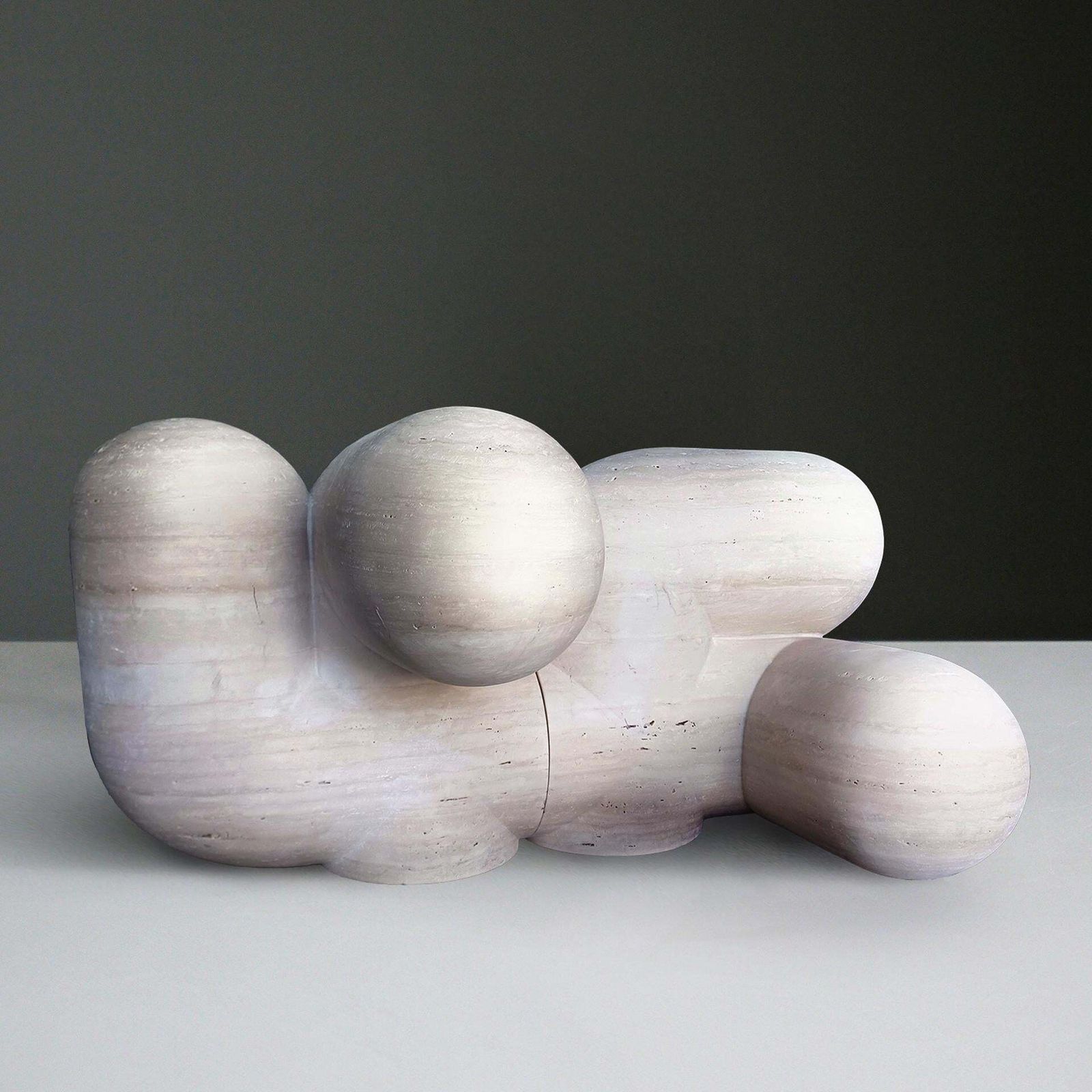 Sculptural And Organic Stools Made Of Travertine Marble By Pepe Guerrero photo furniture