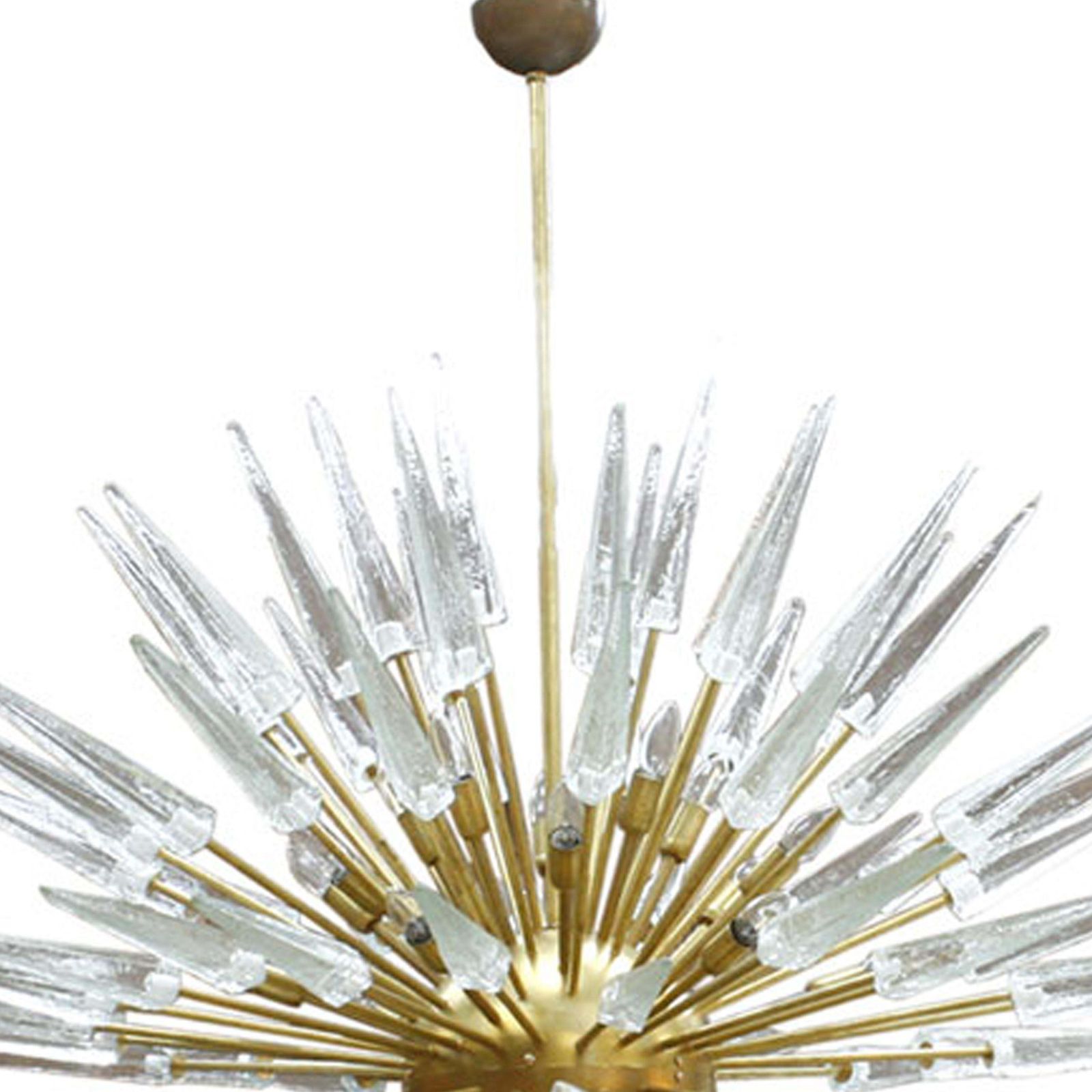 Mid Century Modern Style Sputnik Murano Glass And Brass Italian Chandelier photo Lighting