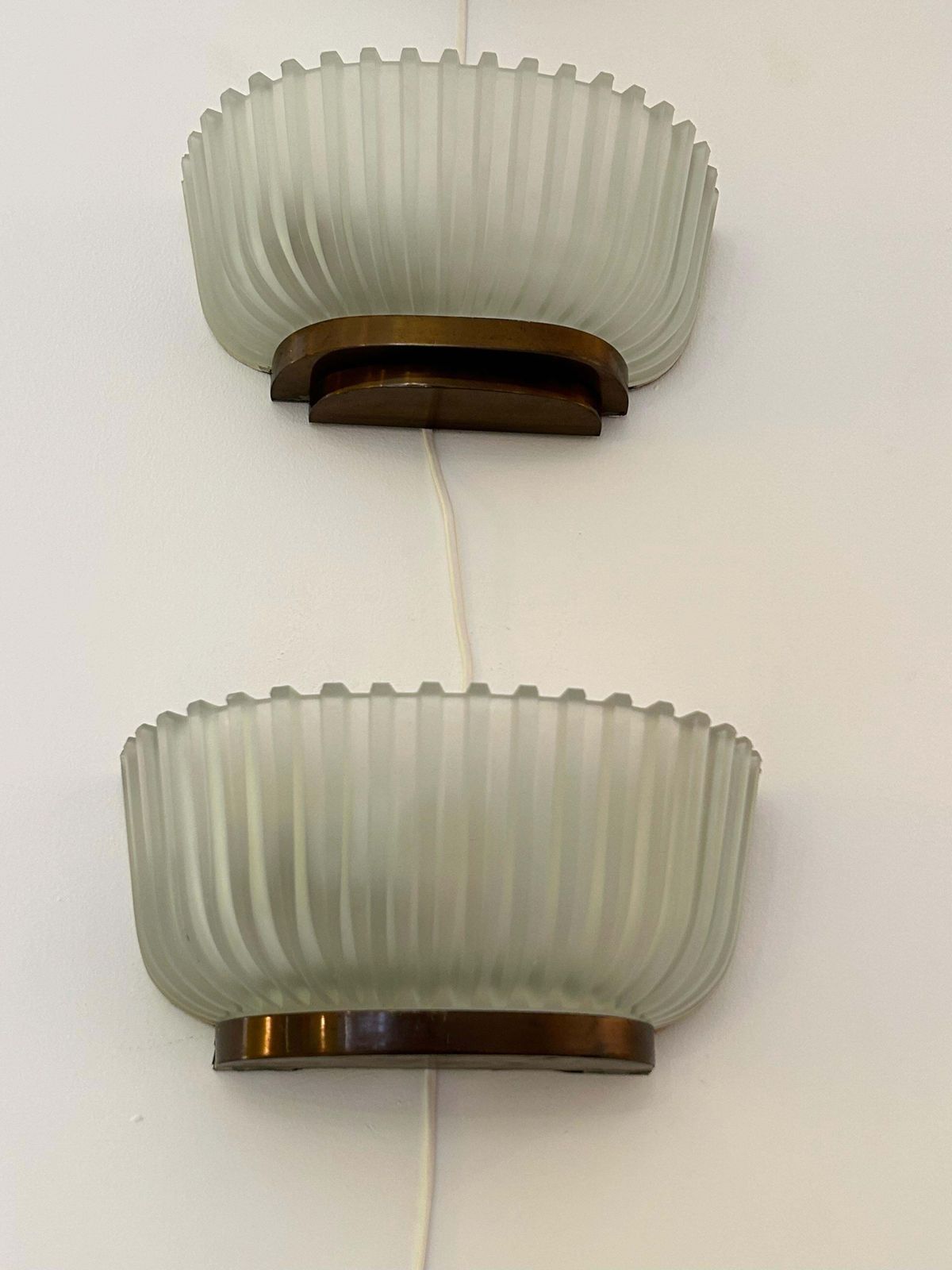 Mid Century Modern By Archimede Seguso Couple Of Italian Wall Lamps, Sconces photo vinterior