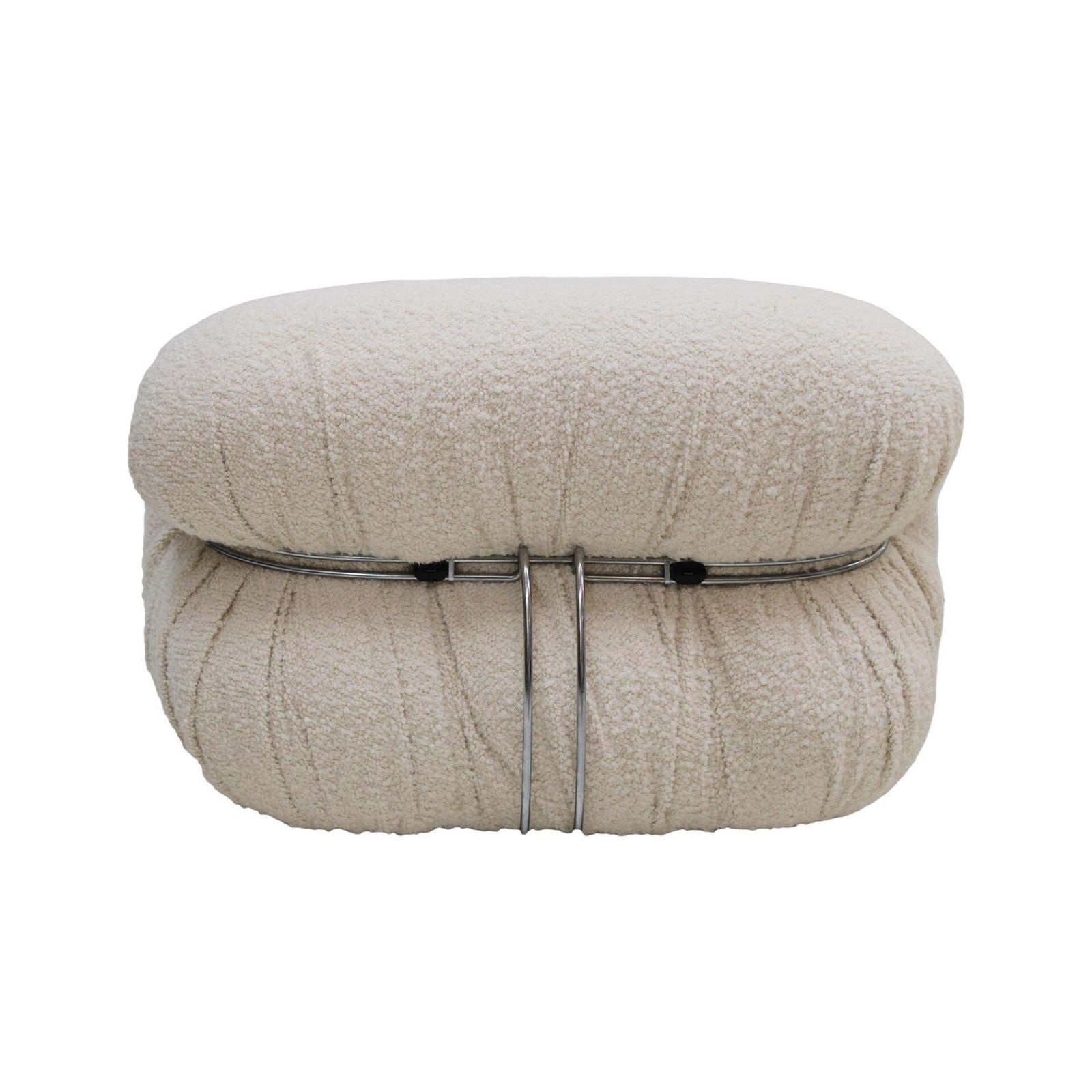 Mid Century White Wool "Soriana" Armchairs By Tobia Scarpa Edited By Cassina photo buy