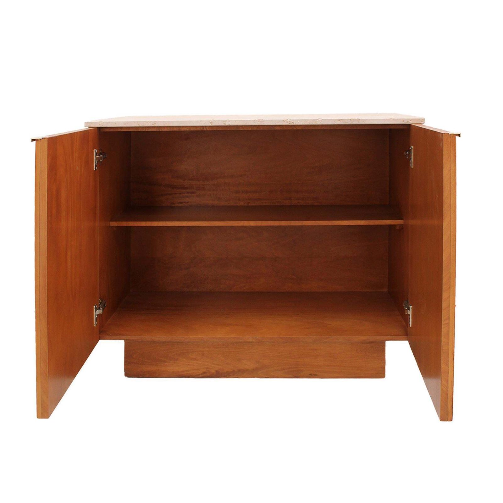 photo furniture Contemporary Pair Of Italian Sideboards Made Of Solid Wood And Travertine
