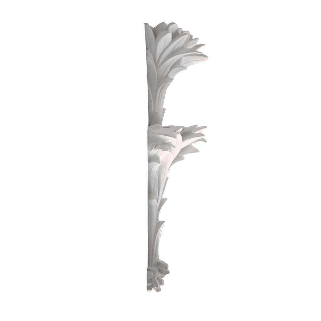 Pair Of White Hand Carved Plaster Sconces In The Style Of Dorothy Draper photo furniture