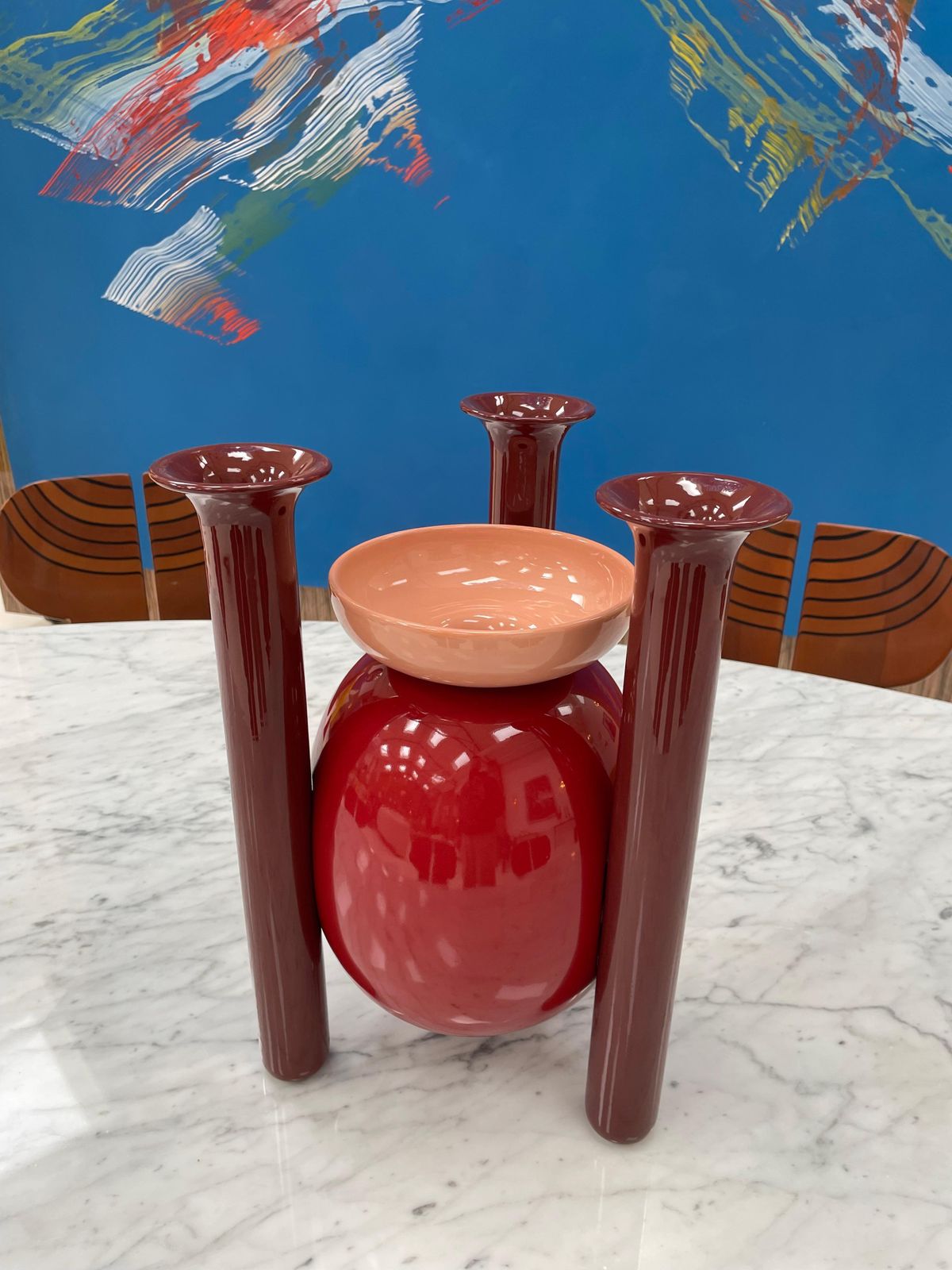 Contemporary Red Vases Made Of Ceramic Designed By Jaime Hayón photo vintage