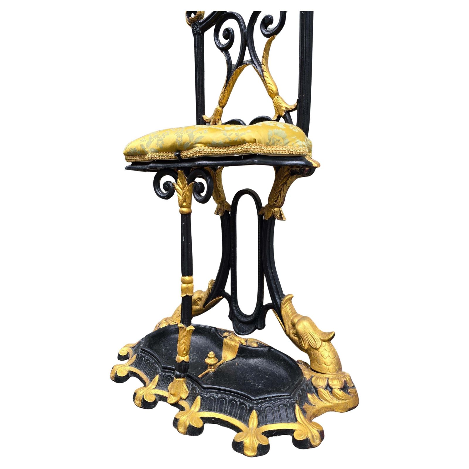 19th Century French Cast Iron Hall Stand With Gilded Accents photo 5833.0