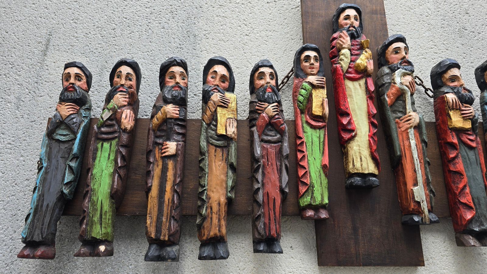 Hand Carved Wooden Relief Last Supper photo vintage